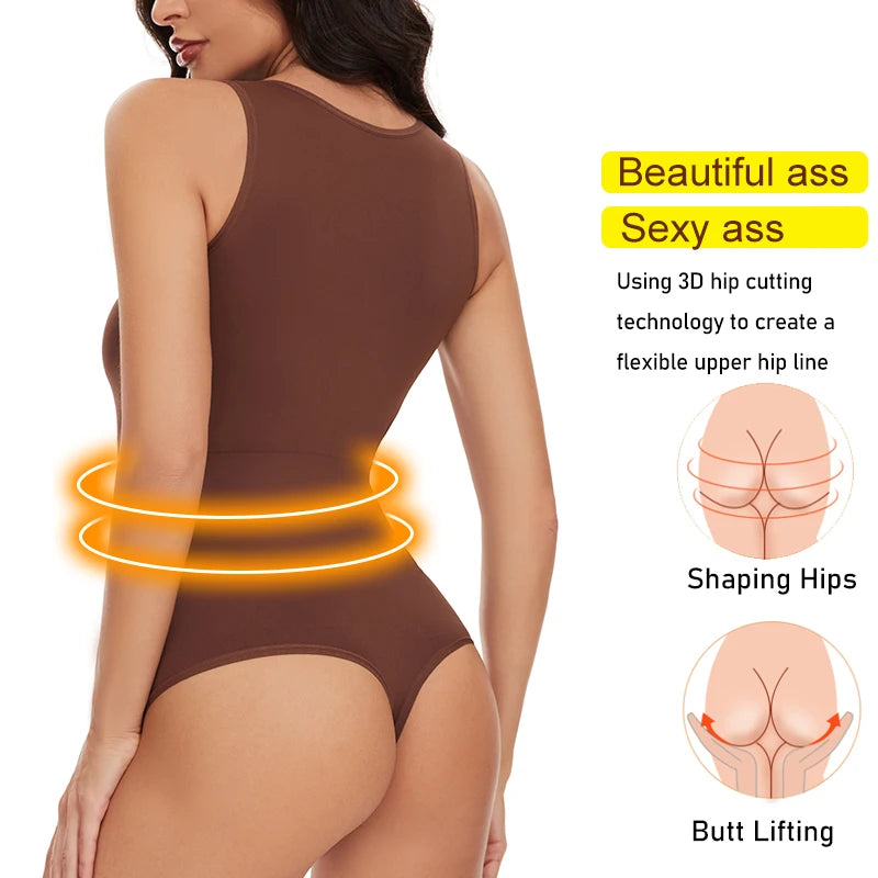 Sleeveless Scoop Neck Tank Body Shaper