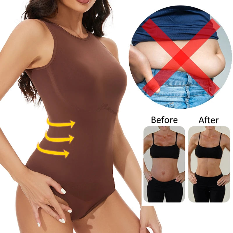 Sleeveless Scoop Neck Tank Body Shaper