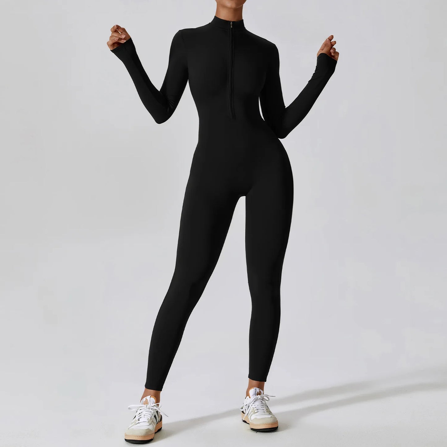 "Snatch Me" Long Sleeve Jumpsuit (Long)